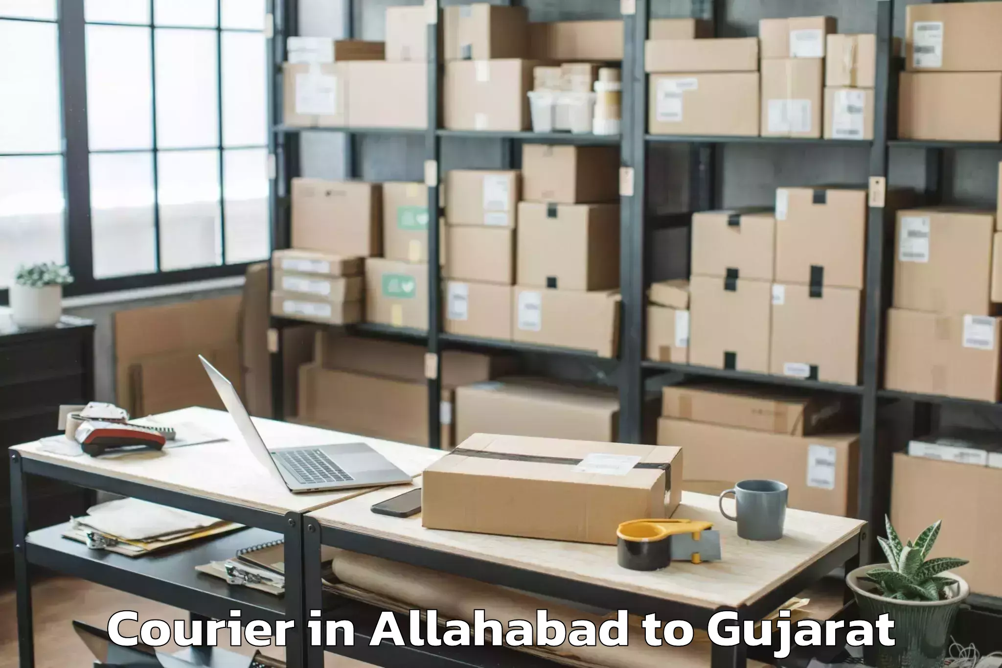 Book Allahabad to Kadi Sarva Vishwavidyalaya Gan Courier Online